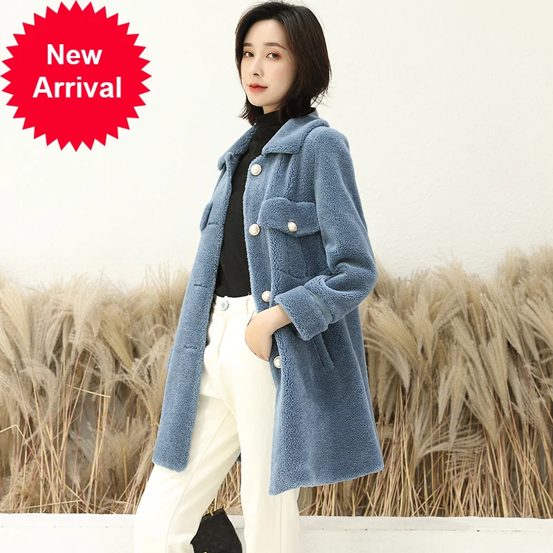 

Off-season special offer fur women's particle cashmere coat women's short wool one-piece loose slimming coat