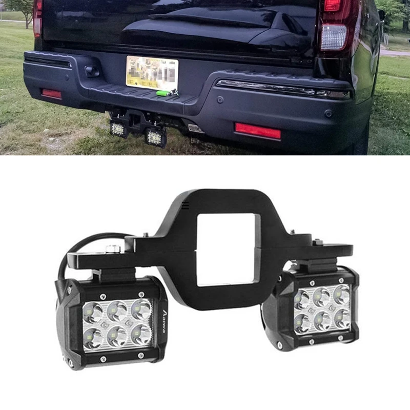 

Car 60W 4 Inch 6 LED Work Light Bar with Towing Hitch Mount Brackets for Truck Trailer SUV Pickup Offroad Universal
