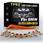 Автомобильные аксессуары TPKE, белый комплект светодиодного освещения для салона автомобиля без ошибок Canbus для 2000-2013 BMW X5 E53, купольная лампа для чтения карт и номерного знака