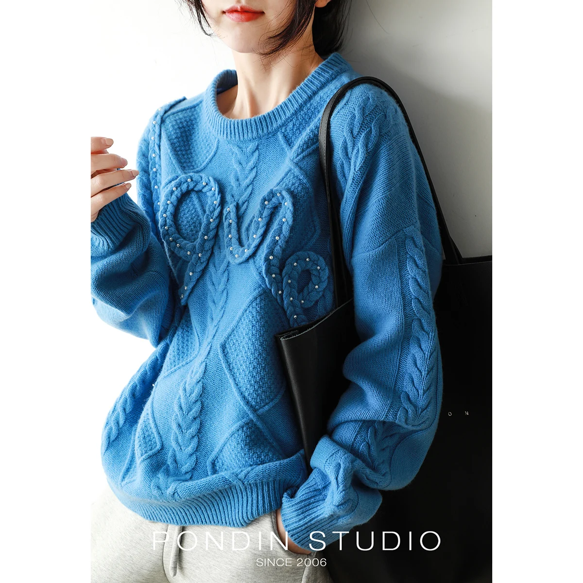 

Women wool outfit High quality flower Top Vintage clothes Knitting Pullover Flower Cashmere Women's sweaters Long sleeve sweater