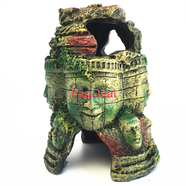 Аквариумные украшения статуя Будды экзотическая среда древняя каменная голова