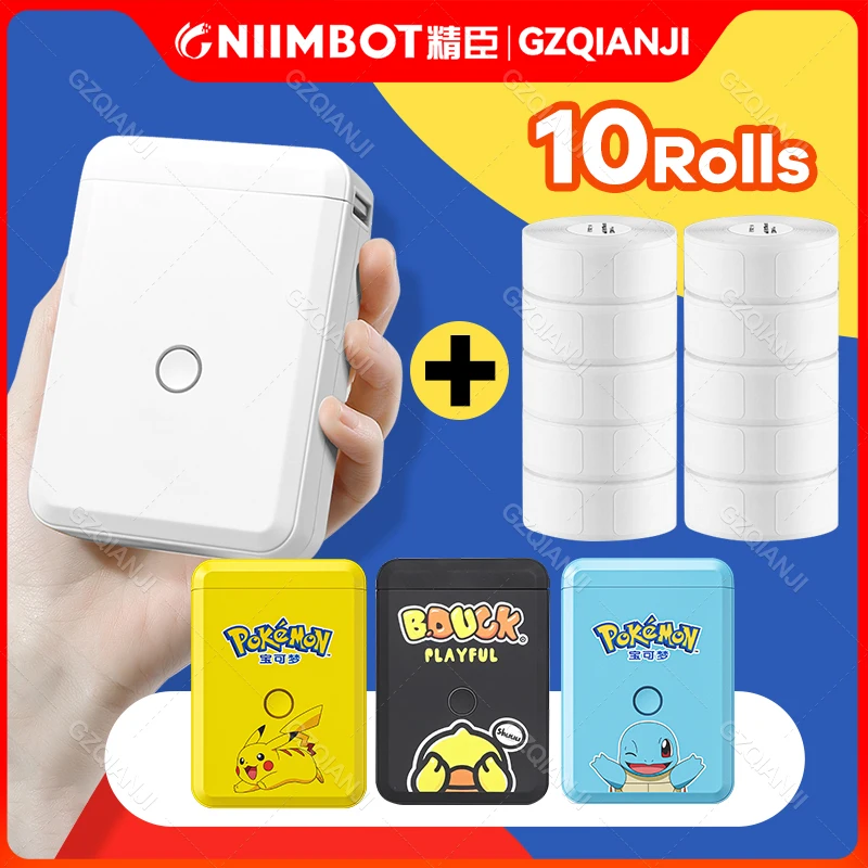 

Niimbot D110 Wireless Label Printer Portable Pocket Sticker Printer Paper Roll Mini Bluetooth Thermal Barcode Machine Home Maker