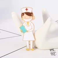 cartoon nurse brooch girl cute and sweet cartoon style brooch pin party daily fashion jewelry gift