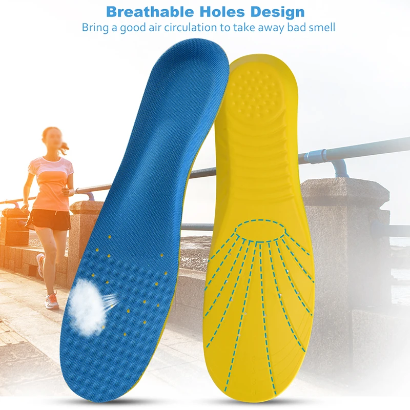 

Sport Insoles for Men Women Memory Foam Insole Sweat Absorption Breathable Insert Sneaker Cushion Sole Soft Orthotics Inserts