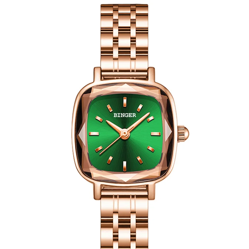

New Switzerland BINGER Luxury Brand Japan MIYOTA Quartz Retro Women‘s Watches Stainless Steel Waterproof Ladies Watches B523