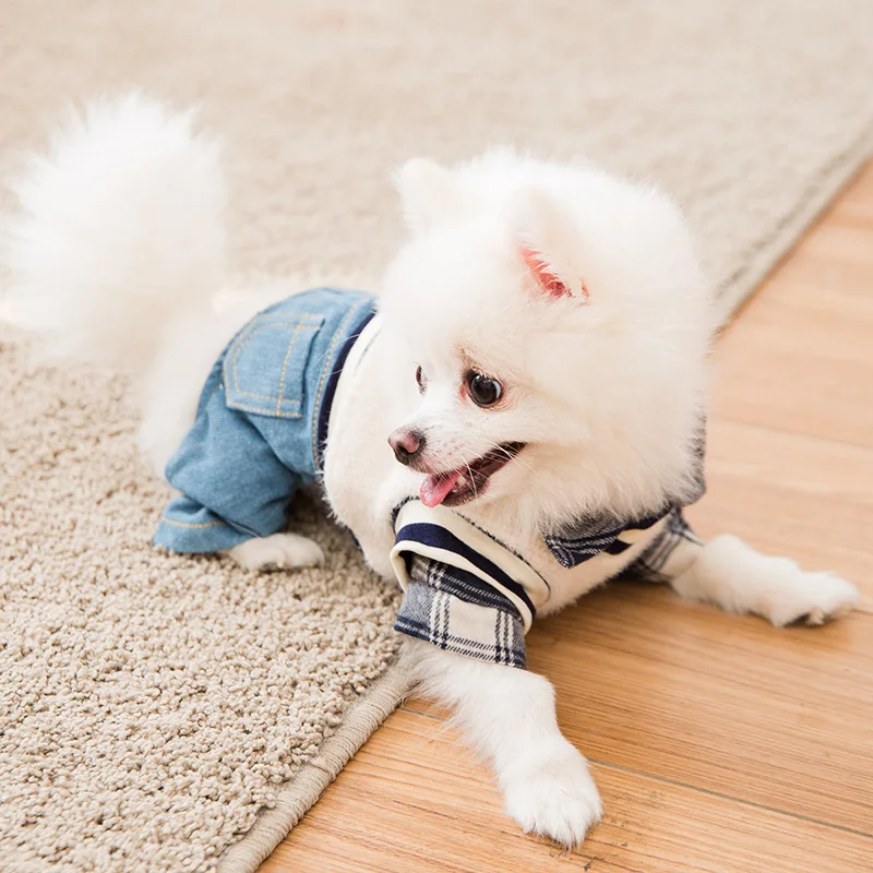 Hipidog Бесплатная доставка костюм для собаки клетчатые рубашки плюшевый свитер с