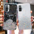 Прозрачный блестящий чехол для телефона Xiaomi Redmi Note 10 Pro Max 9S 7 8 8T 10X, блестящий чехол с блестками для Redmi Note 10S