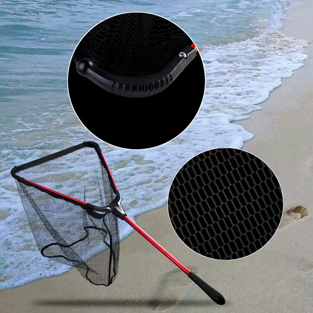 Рыболовная сеть Fiblink складная телескопическая алюминиевая рыболовная с