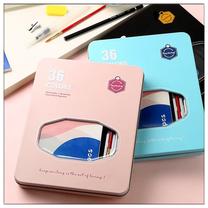 Профессиональные блестящие акварельные краски в наборе 36 цветов пигментный