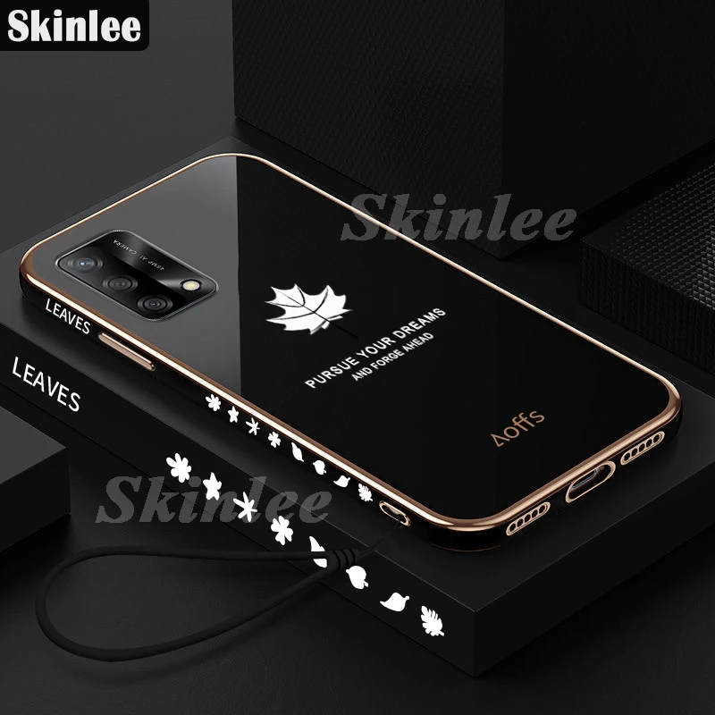 Мягкий противоударный силиконовый чехол-бампер с Кленовым листом для OPPO A95 4G F19 |