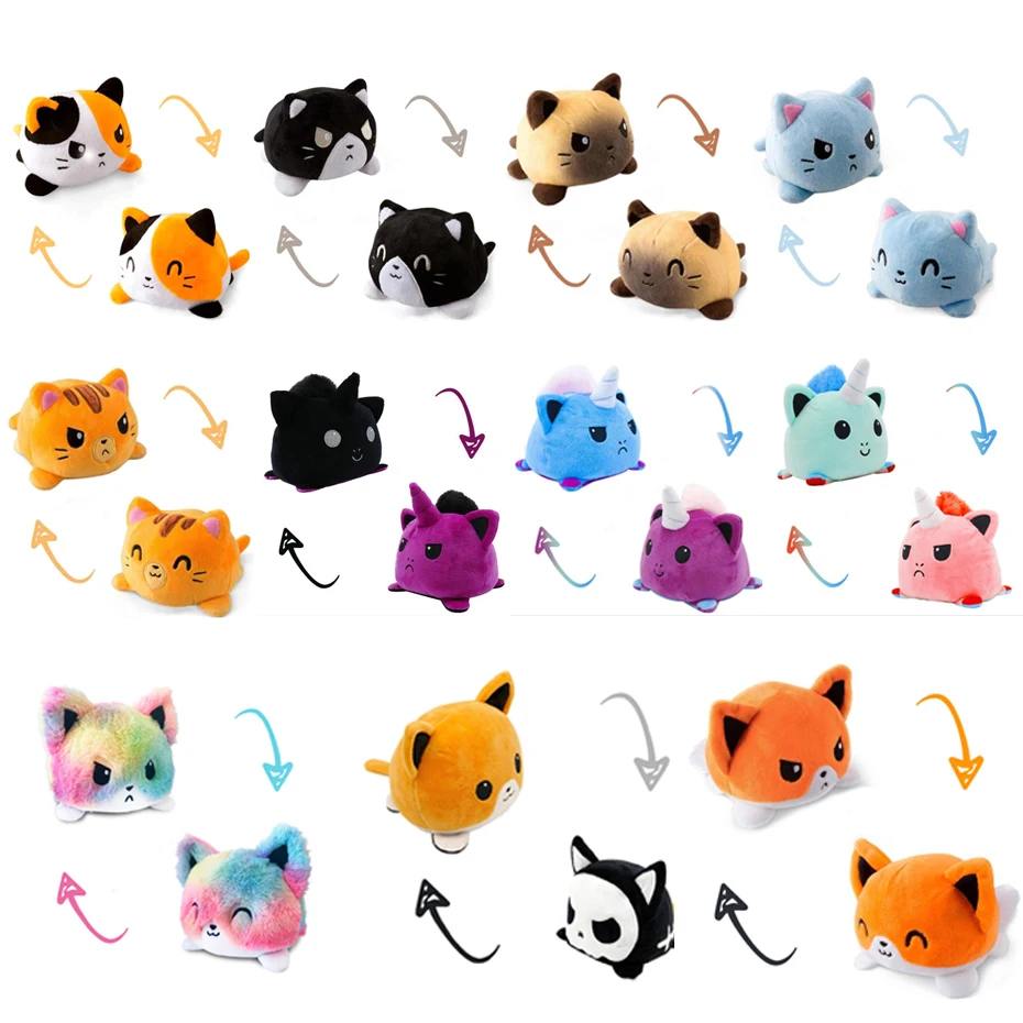 Реверсивный кота одежда для девочек с принтом Детские Plushie Животные Единорог