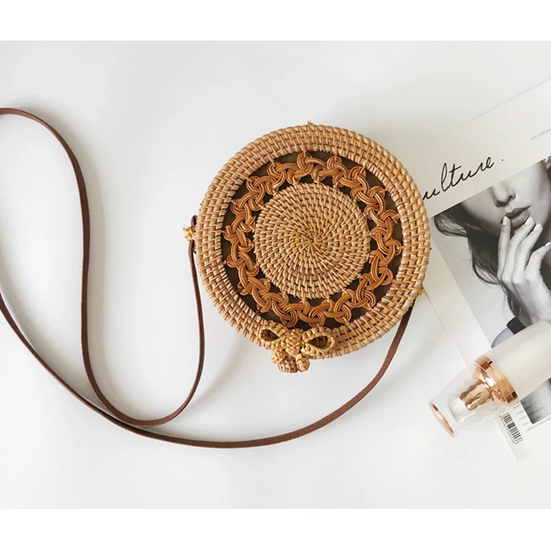 

Square Round Mulit Style Straw Bag Handbags Women Summer Rattan Bag Handmade Woven Beach Circle Bohemia Handbag New Fashion