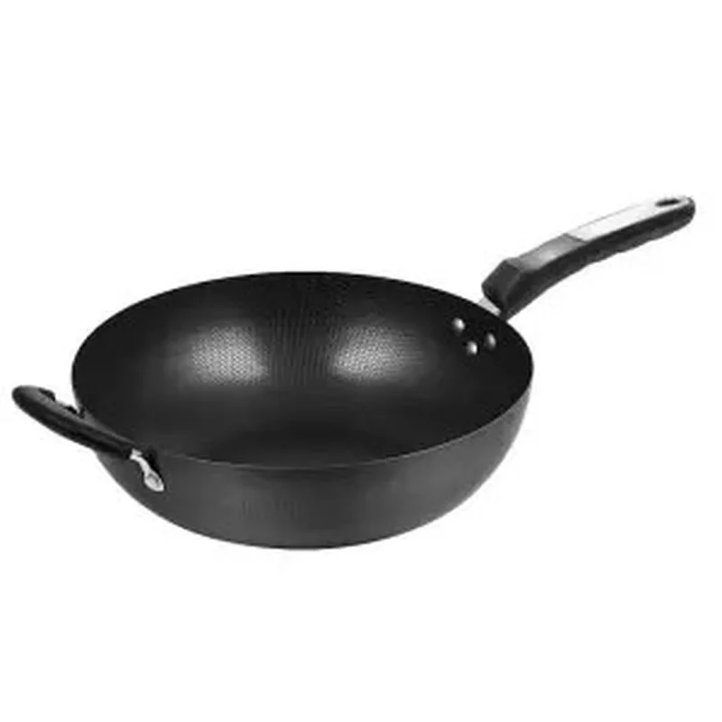 

Non-stick Household Iron Wok Wok Uncoated Light Wok Induction Cooker Gas Stove Pan Household Kitchen Pan Cookware Cast Iron Pot