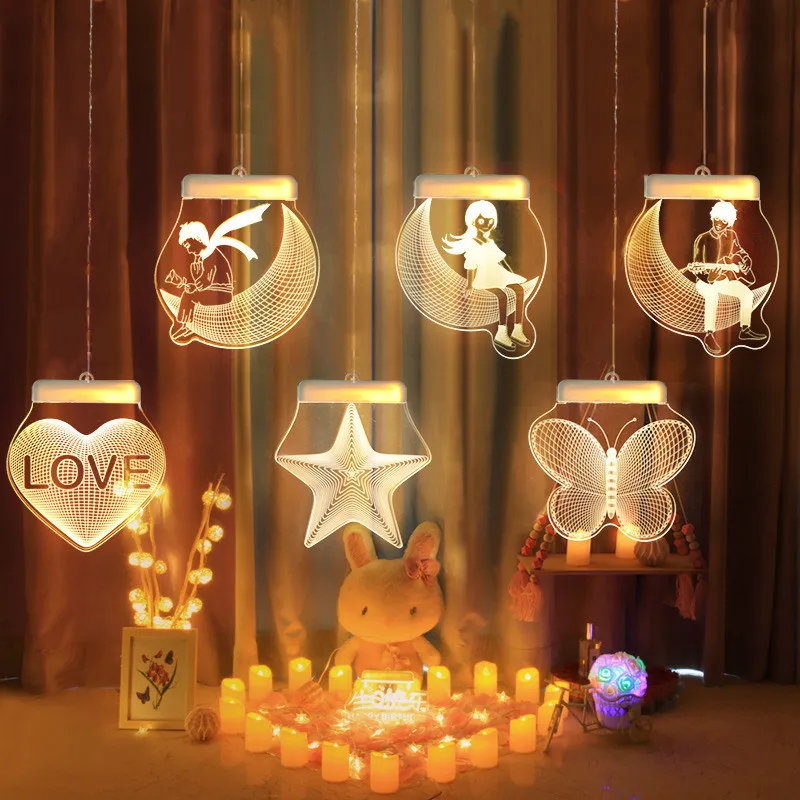 

Boy Girl Night Lamp Wedding Decoration Heart Acrylic LED Light for DIY Valentines Day Gifts Birthday Wedding Party Decoration