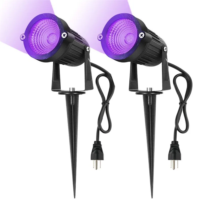 

10w 365nm 395nm UV Purple LED Lawn Light MosquitoTrap LED Garden Spotlight Outdoor UV Landscape Atmosphere Patio Pathway