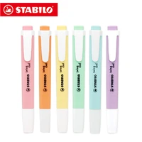 stabilo new 275 highlighters pastel markers swan swing 6 colors single text focus marker pens for school office 1pcs