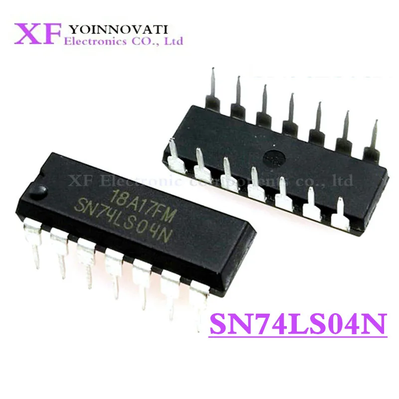 100 шт./лот SN74LS04N SN74LS04 74LS04 DIP-14 IC новый оригинальный | Электронные компоненты и