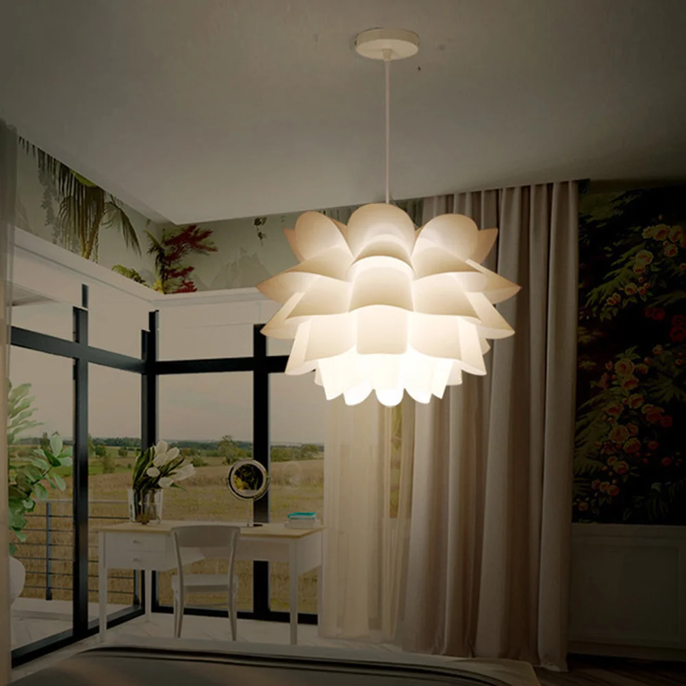 

45CM Self-assembly Lotus Chandelier Ceiling Lampshade DIY Puzzle Lights Modern Lamp Shade for Home Hotel Cafe Restaurant for
