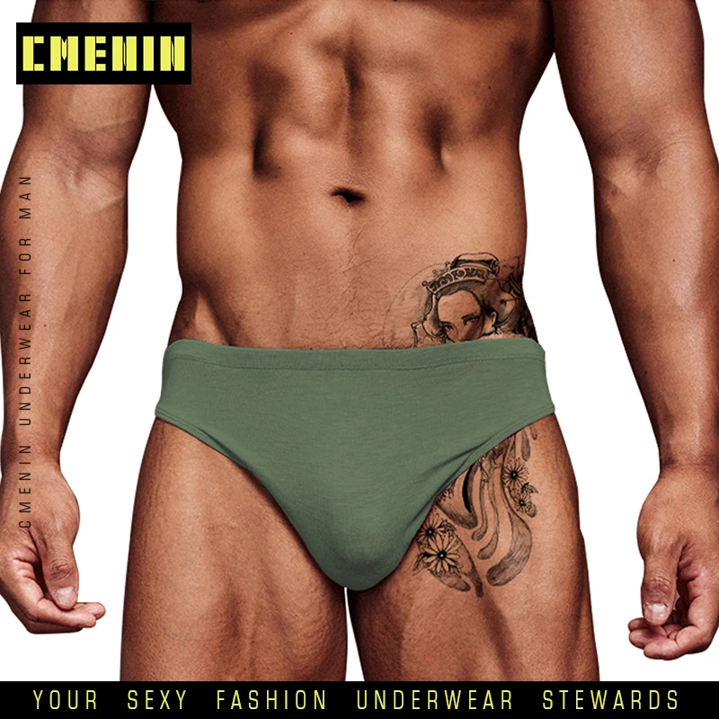 Мужские трусы бикини из модала 4 шт./лот пикантное нижнее белье для геев