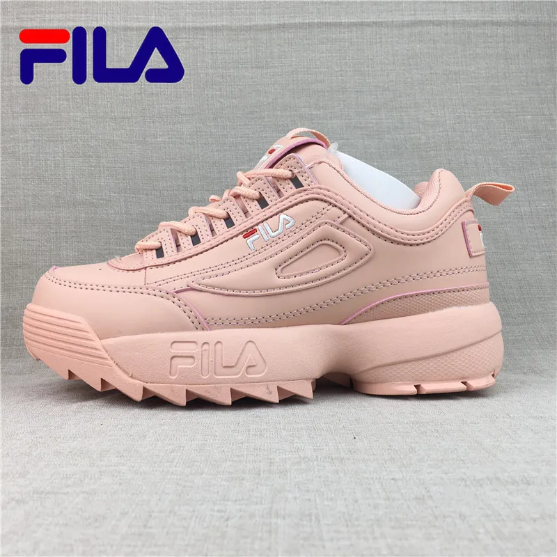 Женские розовые кроссовки для бега FILA Disruptor II спортивная обувь нескользящая