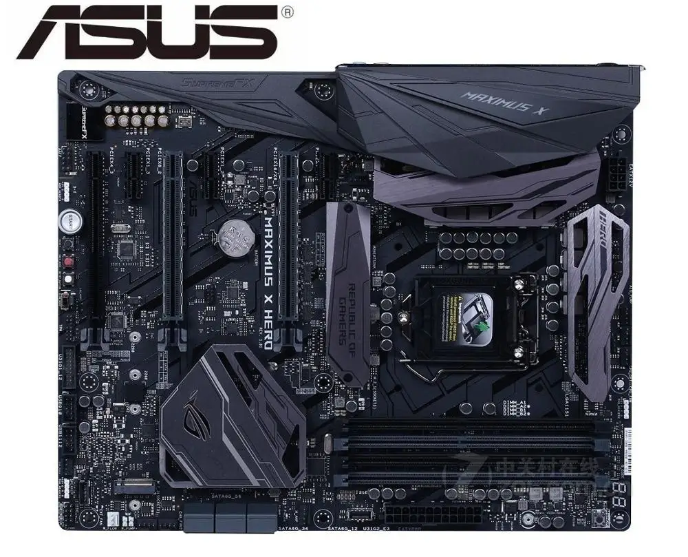 Оригинальная материнская плата для ASUS ROG MAXIMUS X HERO LGA 1151 DDR4 USB3.0 USB3.1 M.2 64 Гб Z370
