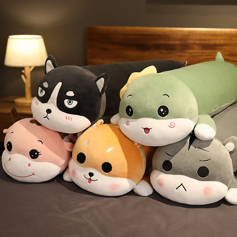 

Cute Animals Teddy Bear Dinosaur Cats Cow Dog Pillow Plush Toys Stuffed Soft Cartoon Doll Cushion Gift for Kids Girl