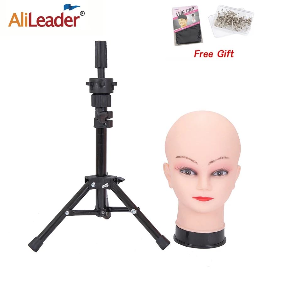 

Alileader Cheap Wig Stand Tripod Model Head Stand Adjustable Wig Stand Tripod For Training Mannequin Head With T-Pins Wig Cap
