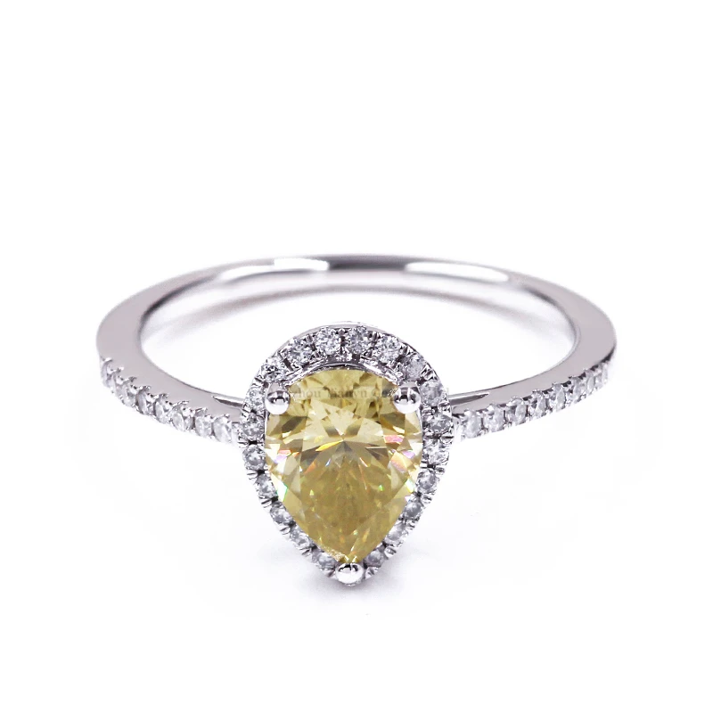 Tianyu Драгоценных Камней 6*8 мм грушевидной формы 1.5ct Муассанит серебряное женское