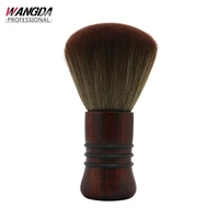 1 piece of natural wooden soft wool neck comb haircut neck facial cleansing dusting brush beard brush salon styling tools