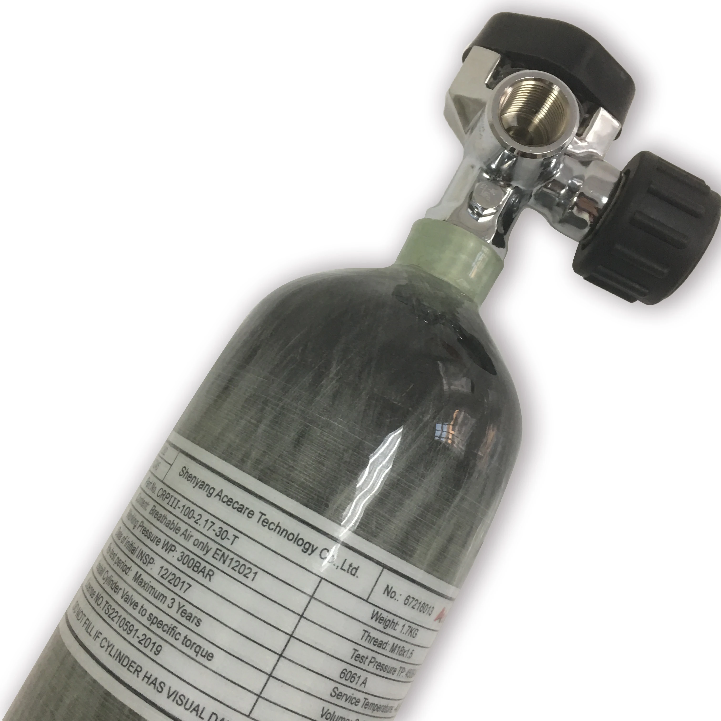 AC121721 Acecare 2.17L PCP Carbon Fiber Cylinder Paintball Compressed Scuba Air Tank Airforce Condor Rifle With Valve Shooting