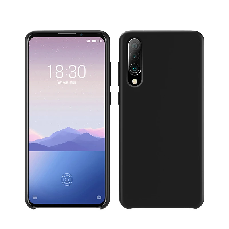 Черный Чехол для Meizu 16XS 16 S, мягкий жидкий силиконовый высококачественный чехол для Meizu NOTE 9 16XS 16 S, защитный противоударный чехол для телефона - Цвет: Черный