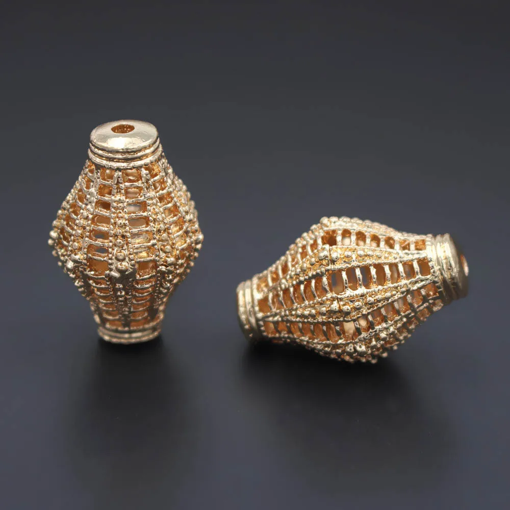 Полые металлические бусины-разделители 10 шт. золотые бусины Дубая фурнитура