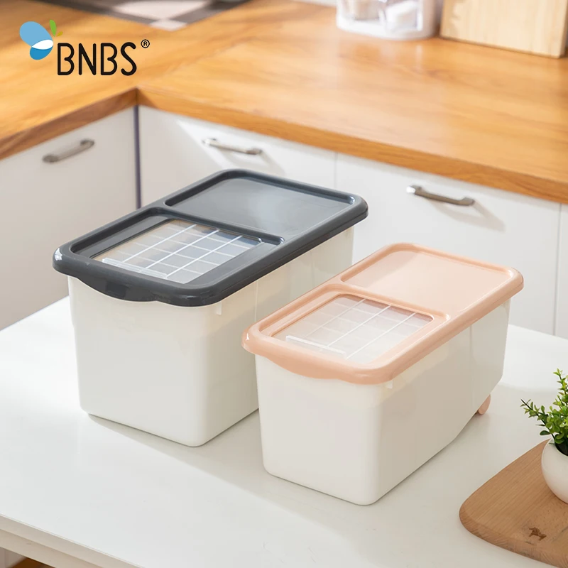 BNBS Кухонный Контейнер для хранения риса пластиковые кухонные принадлежности