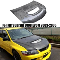 for mitsubishi evo8 evo 8 2003 2005 carbon fiber car engine hood bonnet cover oem style auto tuning