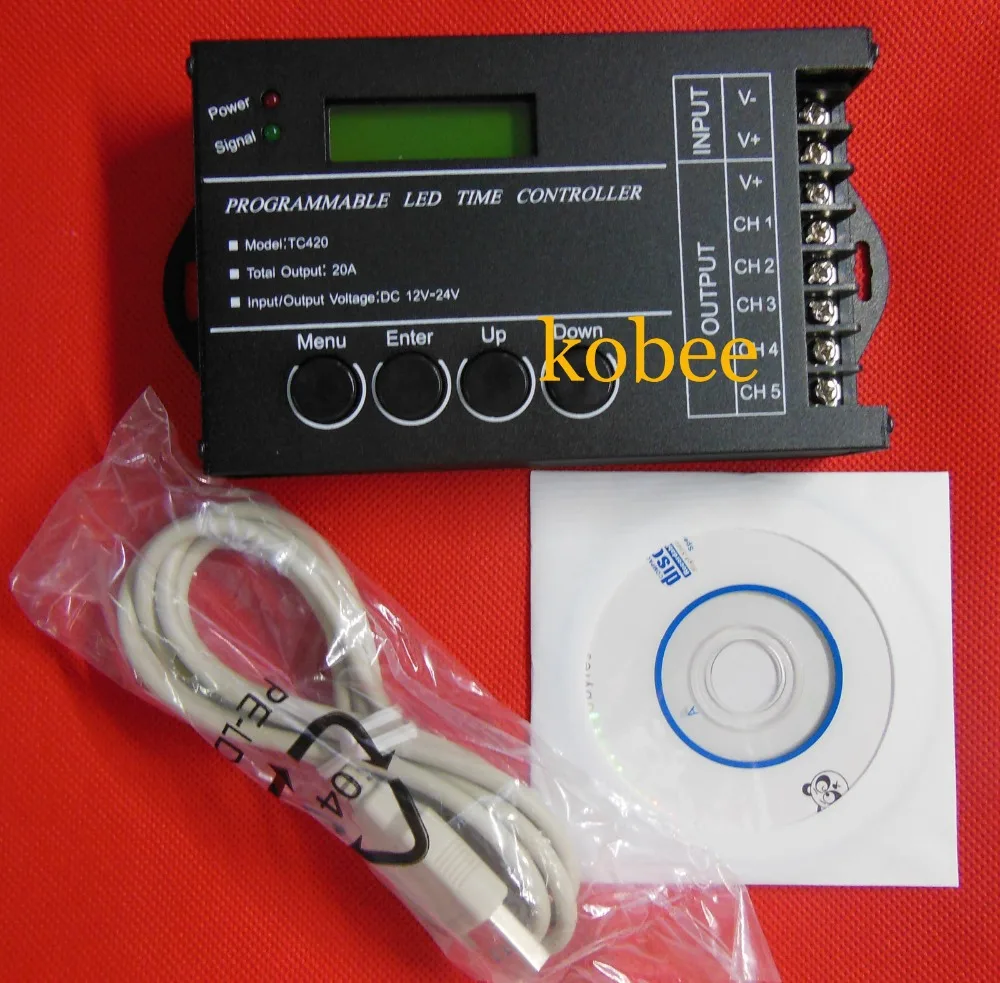 DC12 24V 20A 5 канал выхода компьютера программируемый светодиодный контроллер