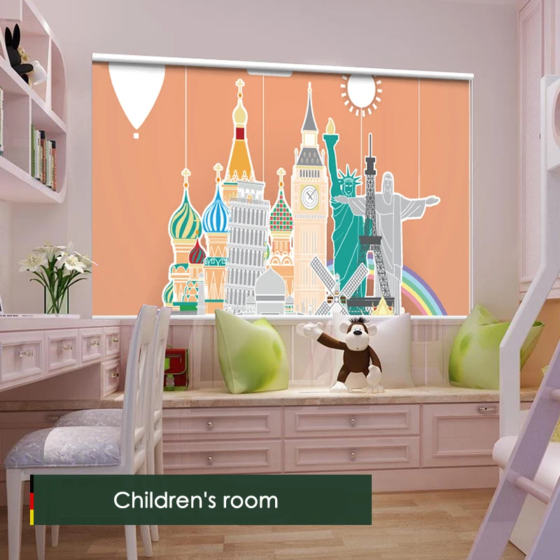 Детская комната для скандинавского океана с автоматическим подъемным затвором