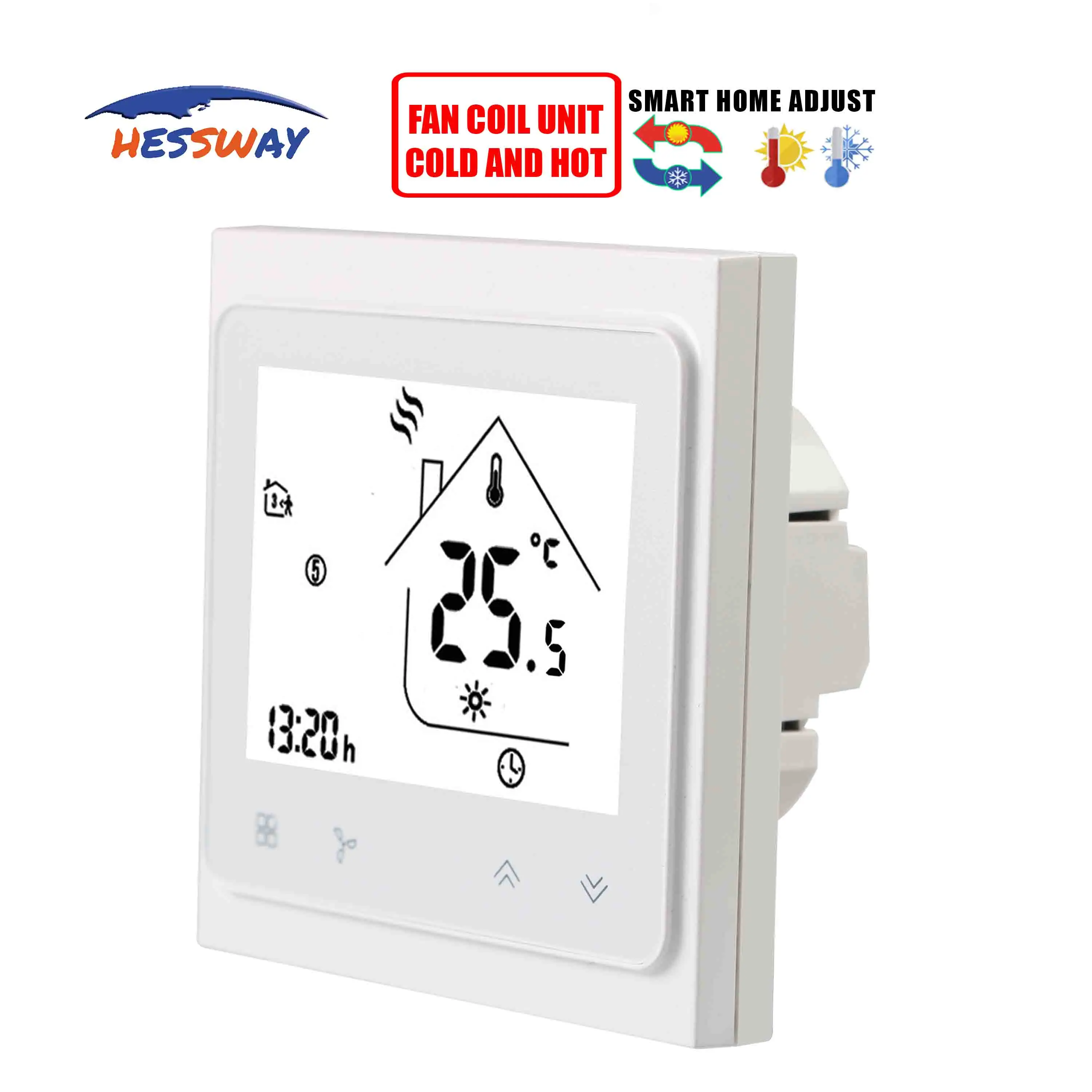 Регулятор температуры для 3 скоростных вентиляторных катушек 24 В/95 ~ 240 В|Умная