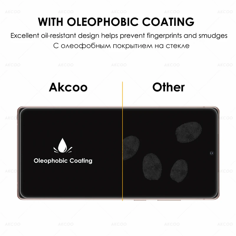 Защитная пленка Akcoo для экрана Galaxy Note 20 полноэкранная клейкая УФ-пленка из