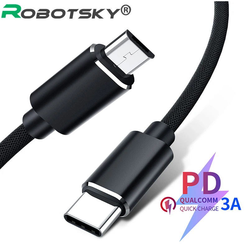 Кабель адаптер USB Type C на Micro 5A для быстрой зарядки 100 Вт|Кабели мобильных