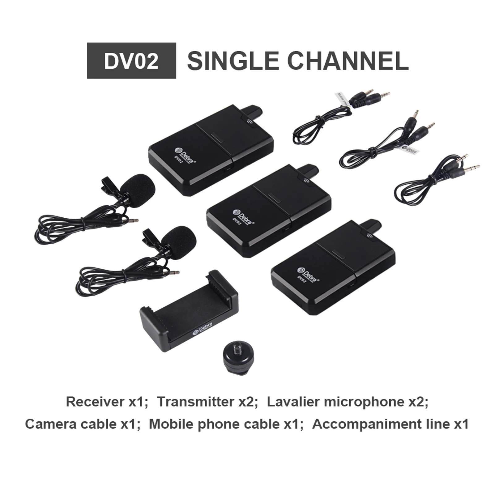 Беспроводной микрофон на клипсе UHF с аудиомонитором для смартфонов камер уличных