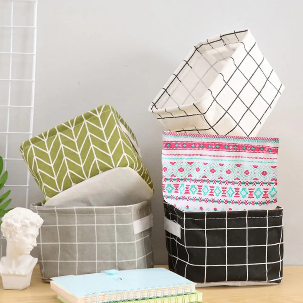 

Household Closet Desktop Toy Clothes Storage Box Desk Accessory Organizer Basket