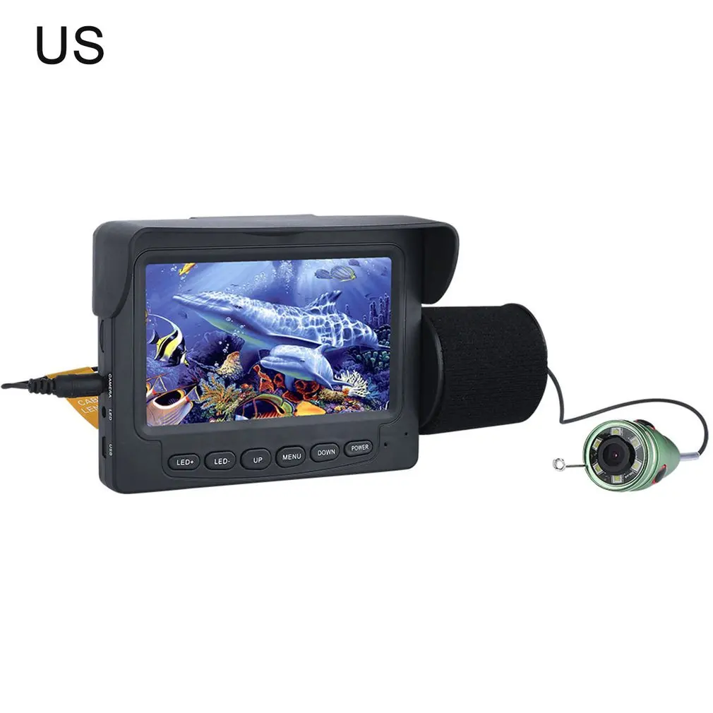 

F008G-30M-W 4.3 Inch Underwater Visual Fish Finder 30M White Light LED Night Vision Sonar Camera Finder