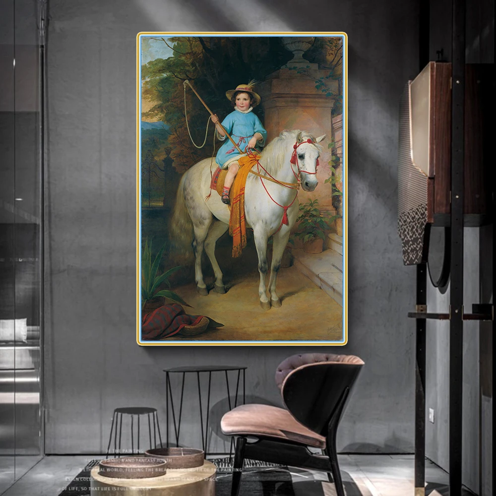 

Canvas Oil Painting Friedrich Von Amerling"Prince Johann II Von Liechtenstein"Western Art Decor Poster Wall Aesthetic Decoration