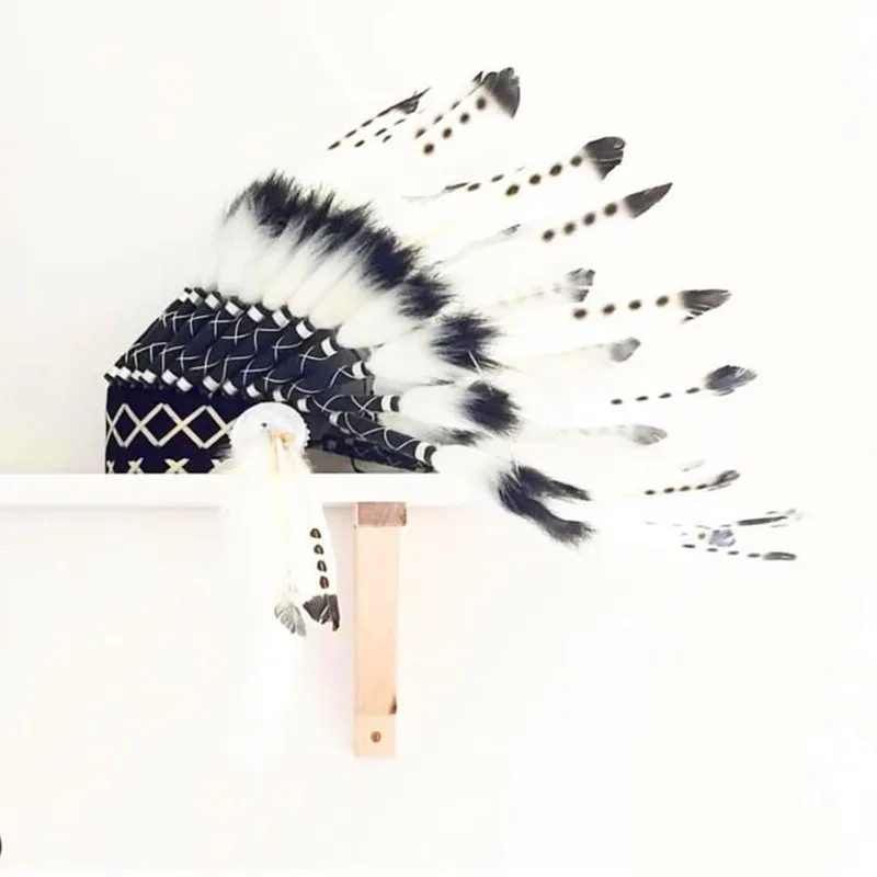 

New Indian Chief Feather Headdress Children's Party Hat Crown Headband Home Decoration