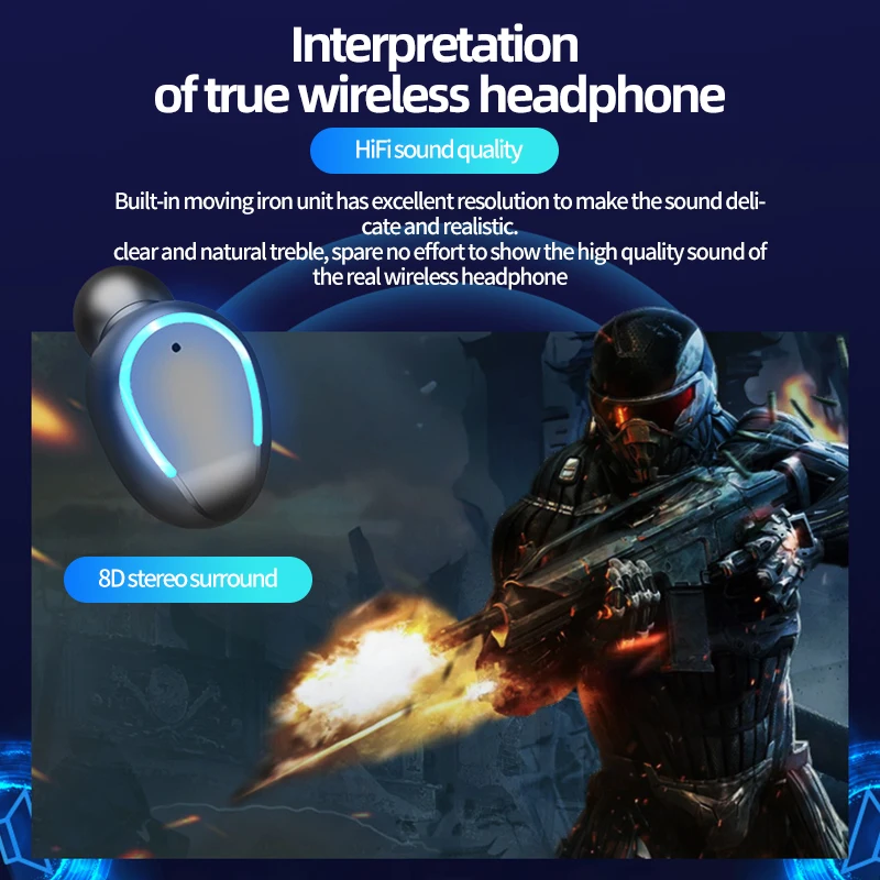 Наушники TWS Наушники Беспроводные Bluetooth 5,0 гарнитура вкладыши Hands Free Bluetooth телефон наушники для телефона