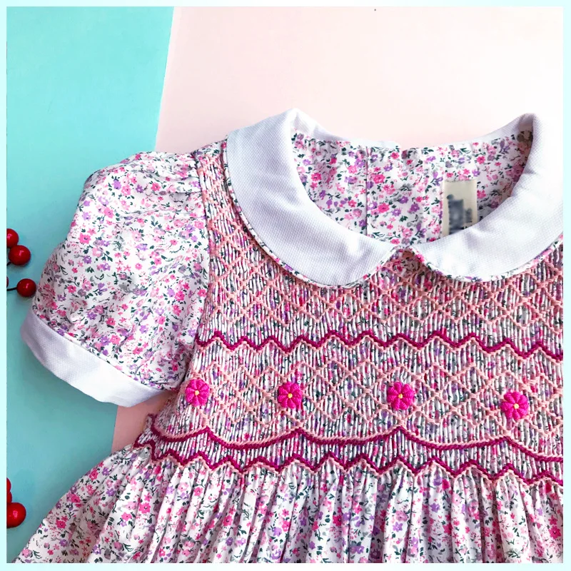 2019Summer New Arrivals Girls Cotton Quality Smocking Handmade Classic Princess Dress Spanish Vintage Party | Детская одежда и