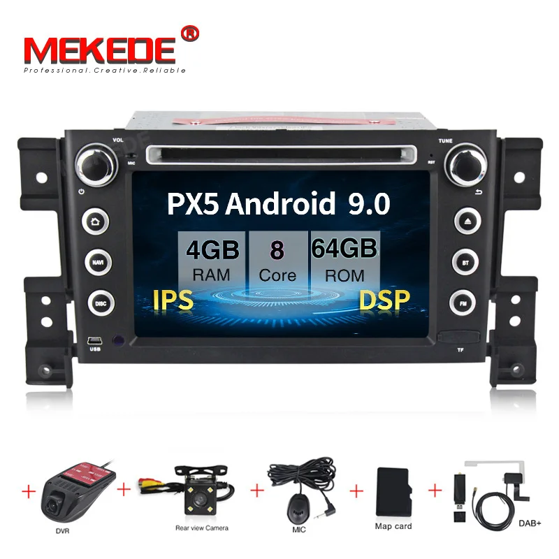 MEKEDE Android 9 0 IPS DSP Автомобильный GPS навигатор dvd плеер для Suzuki Vitra с RDS DAB + DVR Бесплатная