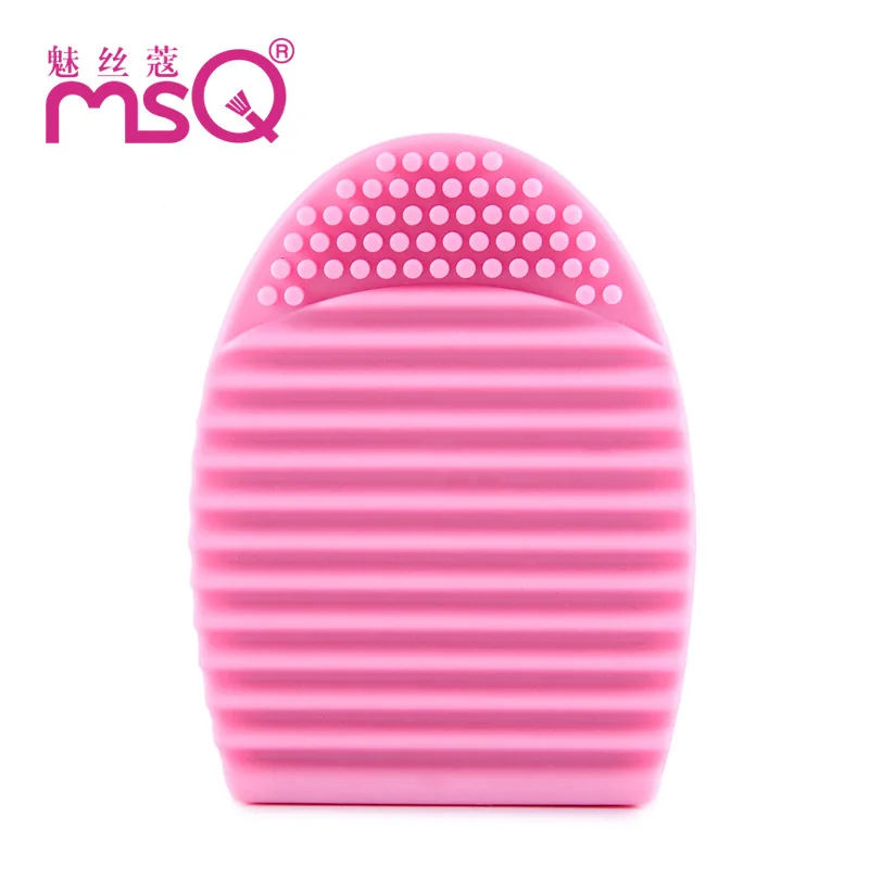 Pink (thick) Силиконовая мини-электрическая Массажная щетка для чистки лица с яйцом, водостойкие силиконовые очищающие инструменты - Handle Color: Pink (thick)
