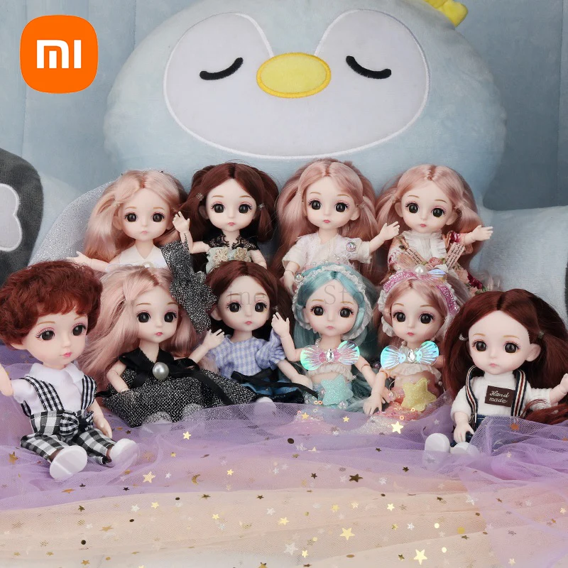 

New Xiaomi Children's Doll Dress Up Doll 13 Joints Movable Gift Toys Play House Toys Cute Dolls Beautiful Girls