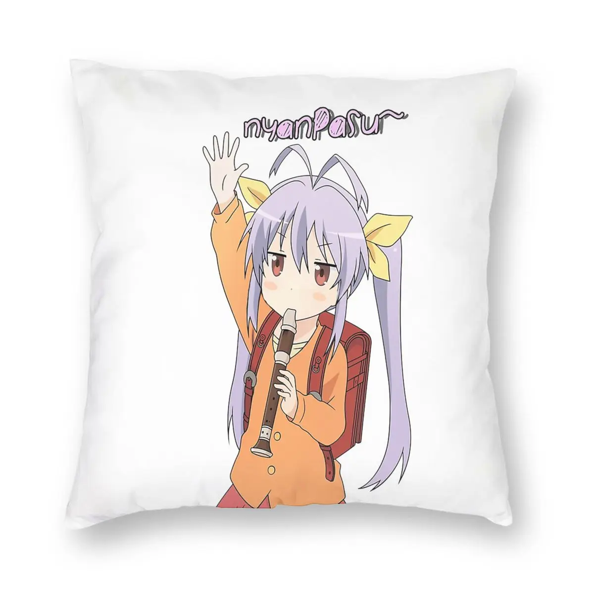 Квадратная подушка Nyanpasu чехол из полиэстера декоративная Non Biyori Stop Anime Miyauchi